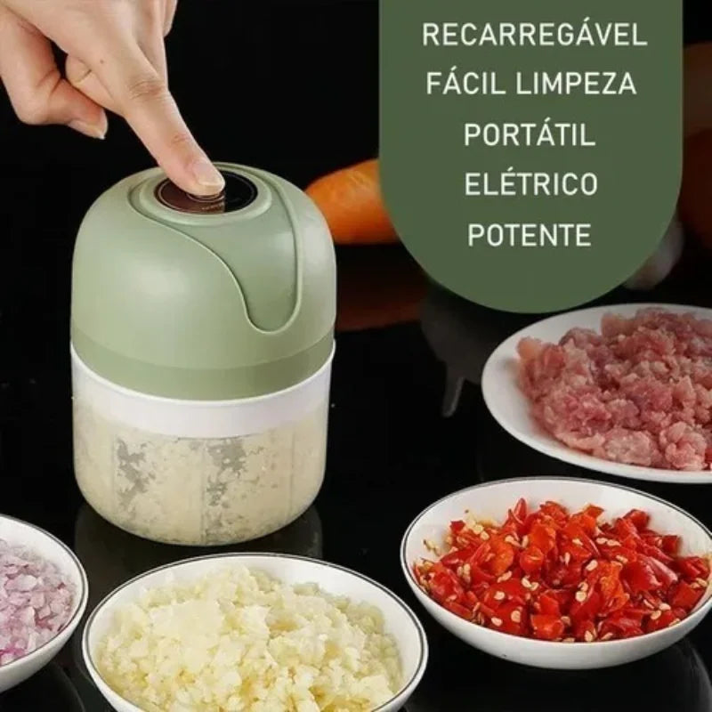 Mini Processador Elétrico Portátil – Praticidade e Eficiência na sua Cozinha