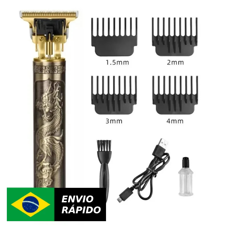 Máquina de Cortar Cabelo e Barbear Original Dragon – Precisão, Potência e Estilo Profissional